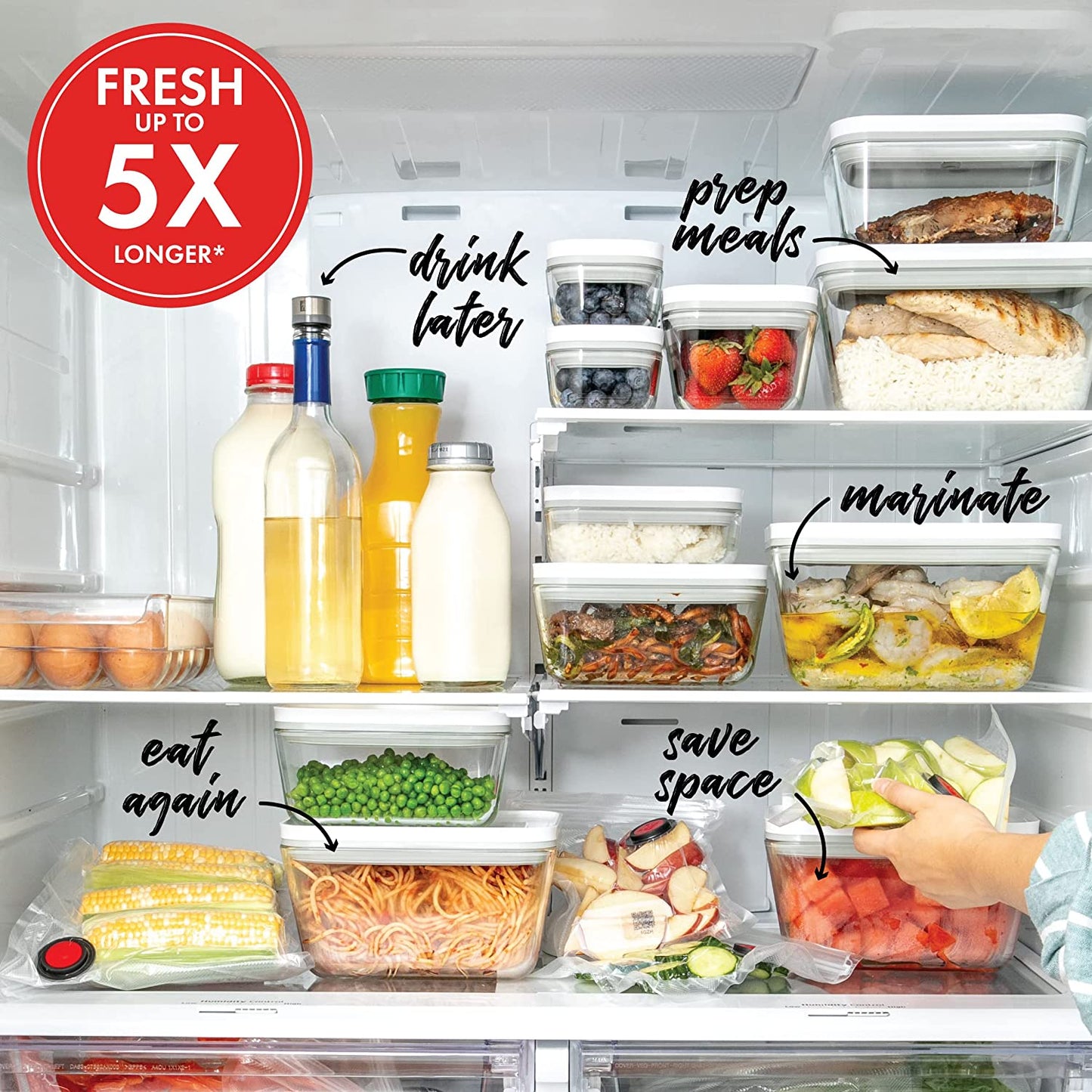 Fresh & save Glass Large Airtight Food Storage Container, Meal Prep Container, Food Saver