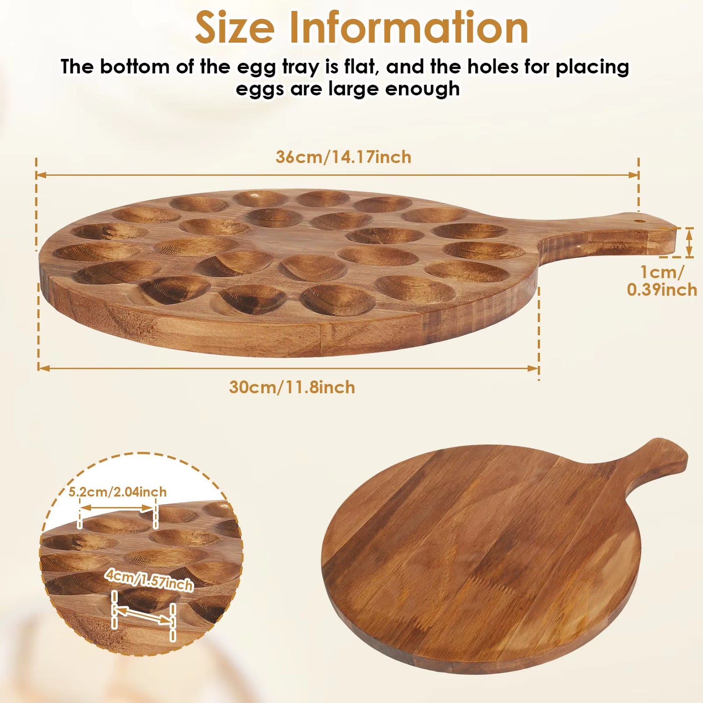 Wooden Egg Tray 6/24 Holes Egg Storage Holder Home Kitchen Cooking Organizer Rack for Tabletop Display Refrigerator Storage Tool