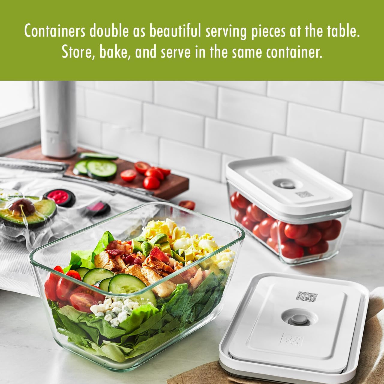 Fresh & save Glass Large Airtight Food Storage Container, Meal Prep Container, Food Saver