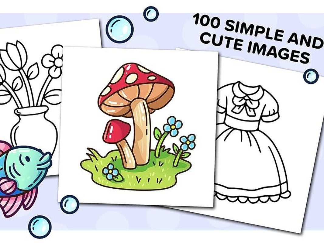100 Bold Coloring Book Simple, Easy, and Large Print Designs for Adults and Kids with Animals, Flowers, Food, and More! (Bold and Easy Coloring Books)