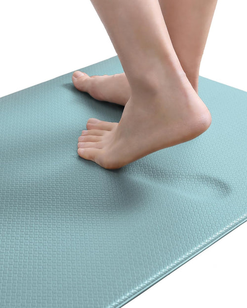 Kitchen Rugs, Kitchen Runner Rug Kitchen Floor Mat, Cushioned Anti-Fatigue Kitchen Mat, Non Slip Waterproof Comfort Standing Padded, Memory Foam Kitchen Mat, 17"X59", Teal