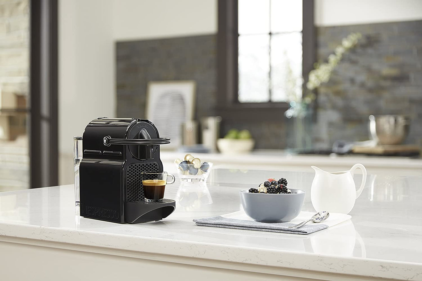 Inissia Espresso Machine by ,24 Oz, Black