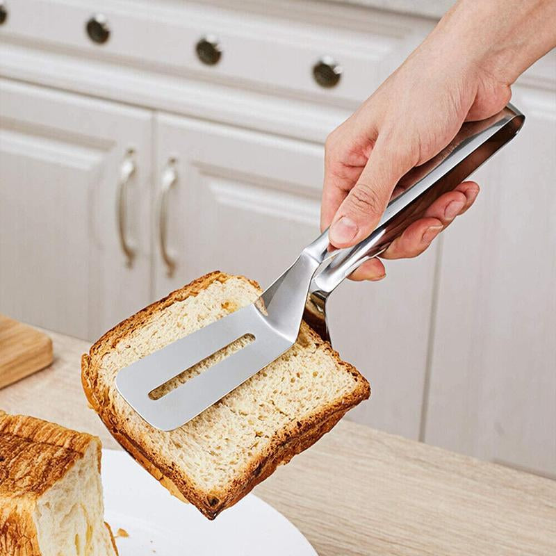 Stainless Steel Steak Clamp Food Clip – Multi-Functional Tongs for Bread, Meat, Grill Fish, BBQ, and Kitchen Cookware Utensil