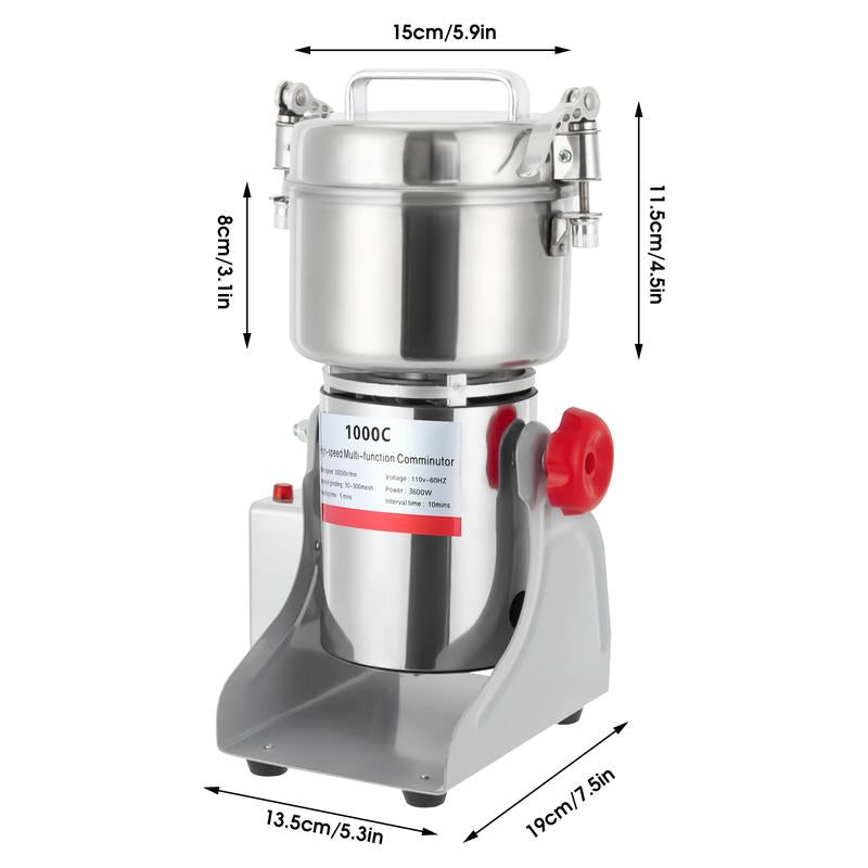 Electric Grain Grinder,Home & Kitchen Must-Have for Grinding Grains, Herbs & Spices - Easy Operation & Cleanup