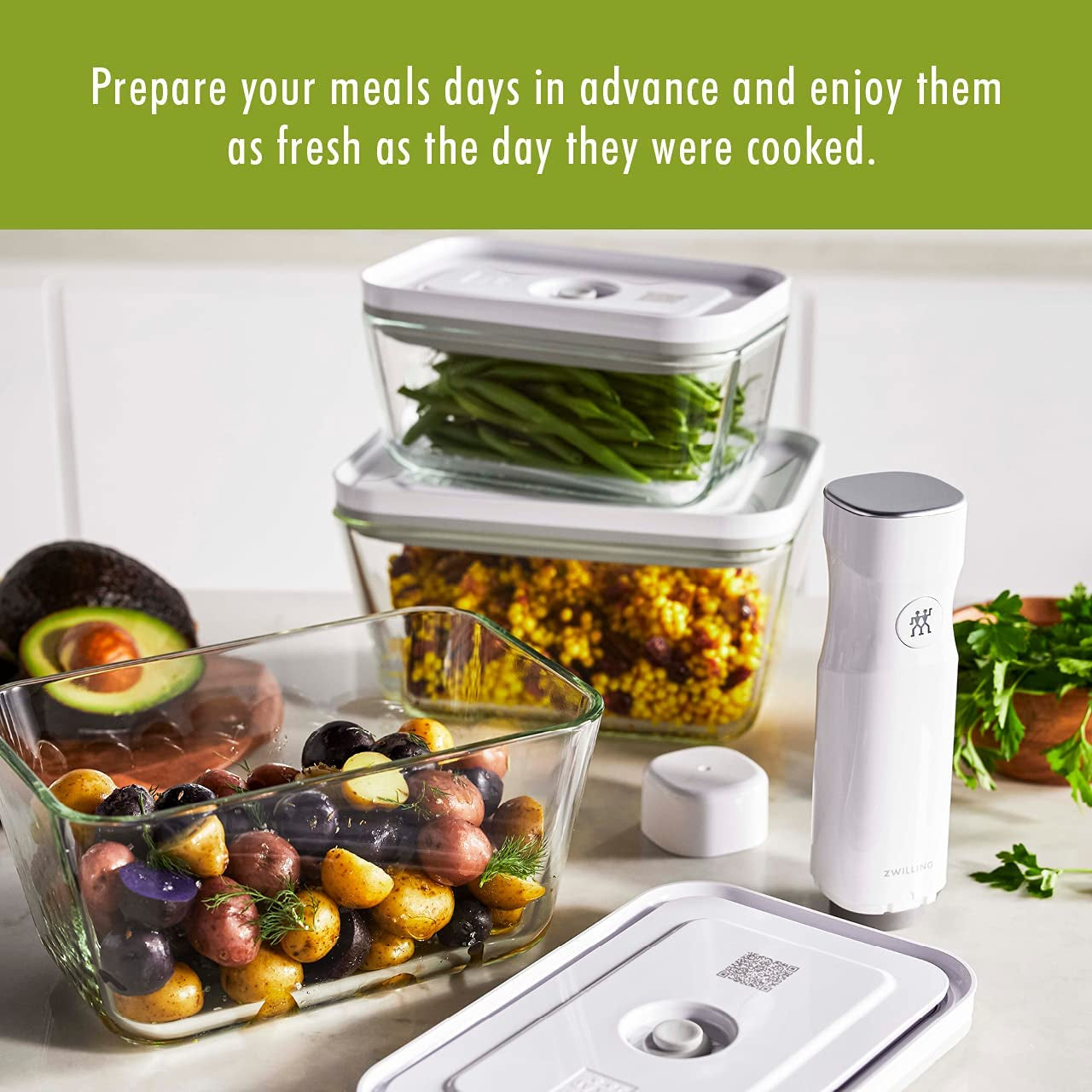 Fresh & save Glass Large Airtight Food Storage Container, Meal Prep Container, Food Saver