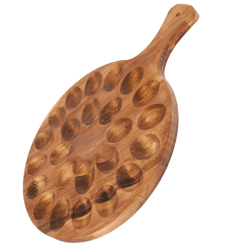 Wooden Egg Tray 6/24 Holes Egg Storage Holder Home Kitchen Cooking Organizer Rack for Tabletop Display Refrigerator Storage Tool