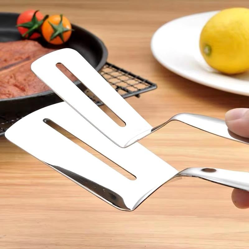 Stainless Steel Steak Clamp Food Clip – Multi-Functional Tongs for Bread, Meat, Grill Fish, BBQ, and Kitchen Cookware Utensil