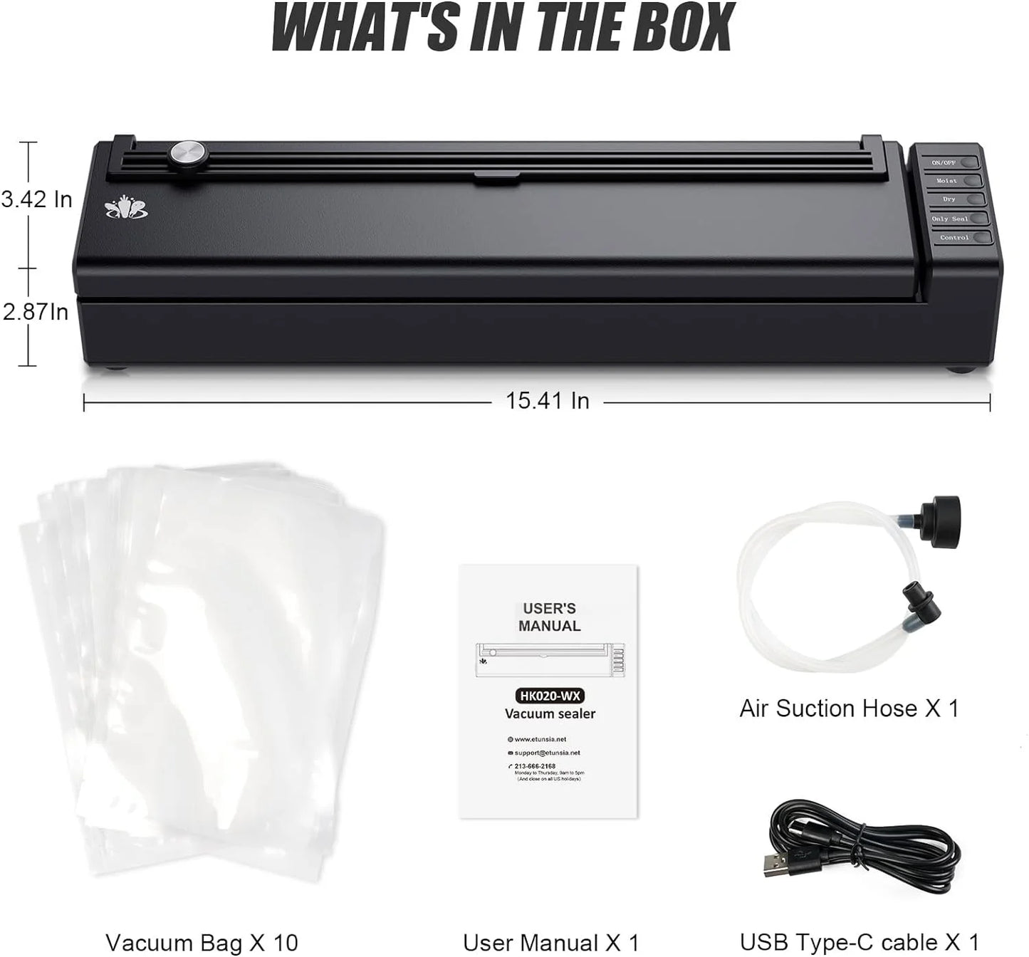 Vacuum Sealer Machine, Cordless Rechargeable Food Vacuum Sealer for Dry/Moist Food Storage