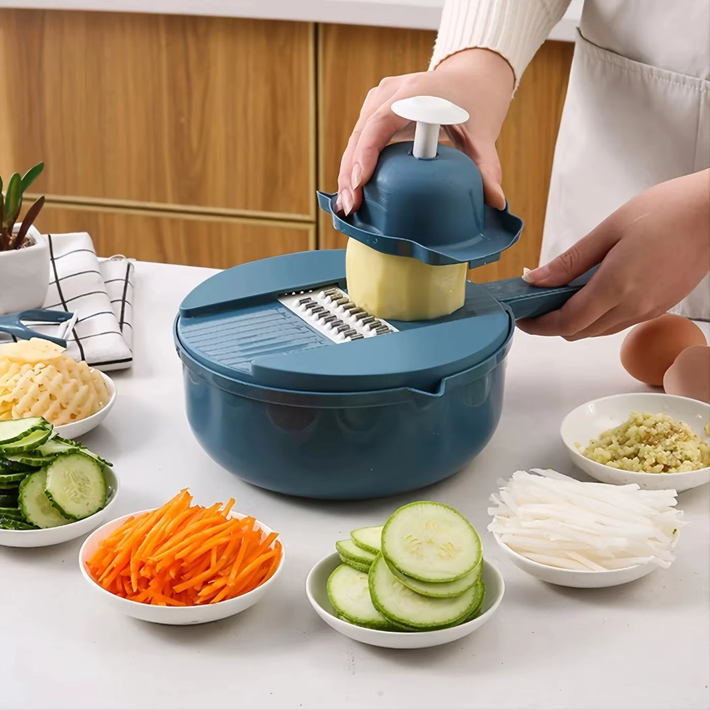 12 in 1 Vegetable Cutter Multi-Functional Potatoes Manually Cut Shred Slicer Grater Kitchenware Acceesories Tools