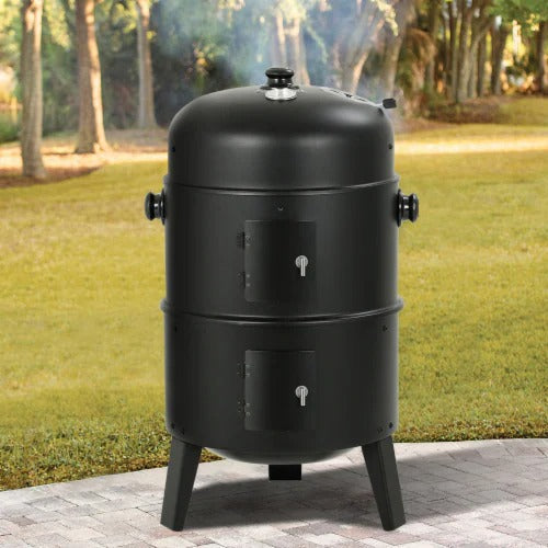 Charcoal Grill traditional vertical smoker rust resistant finish