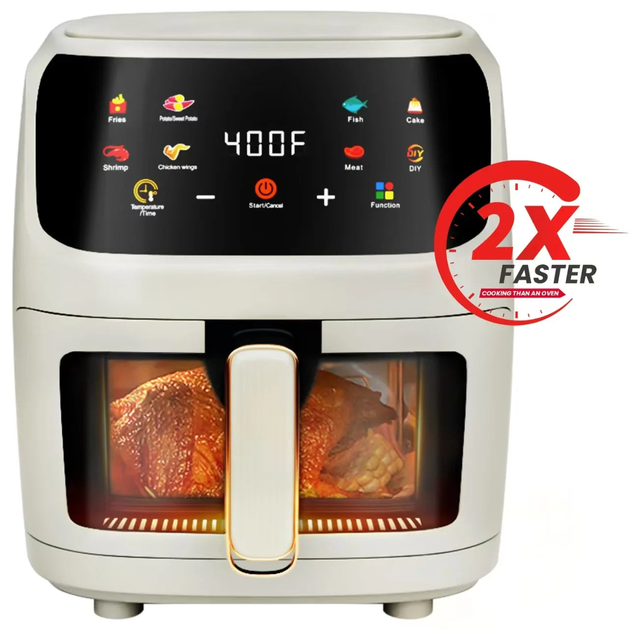 Digital Air Fryer oven advanced heat wrap Touchscreen Viewing Window