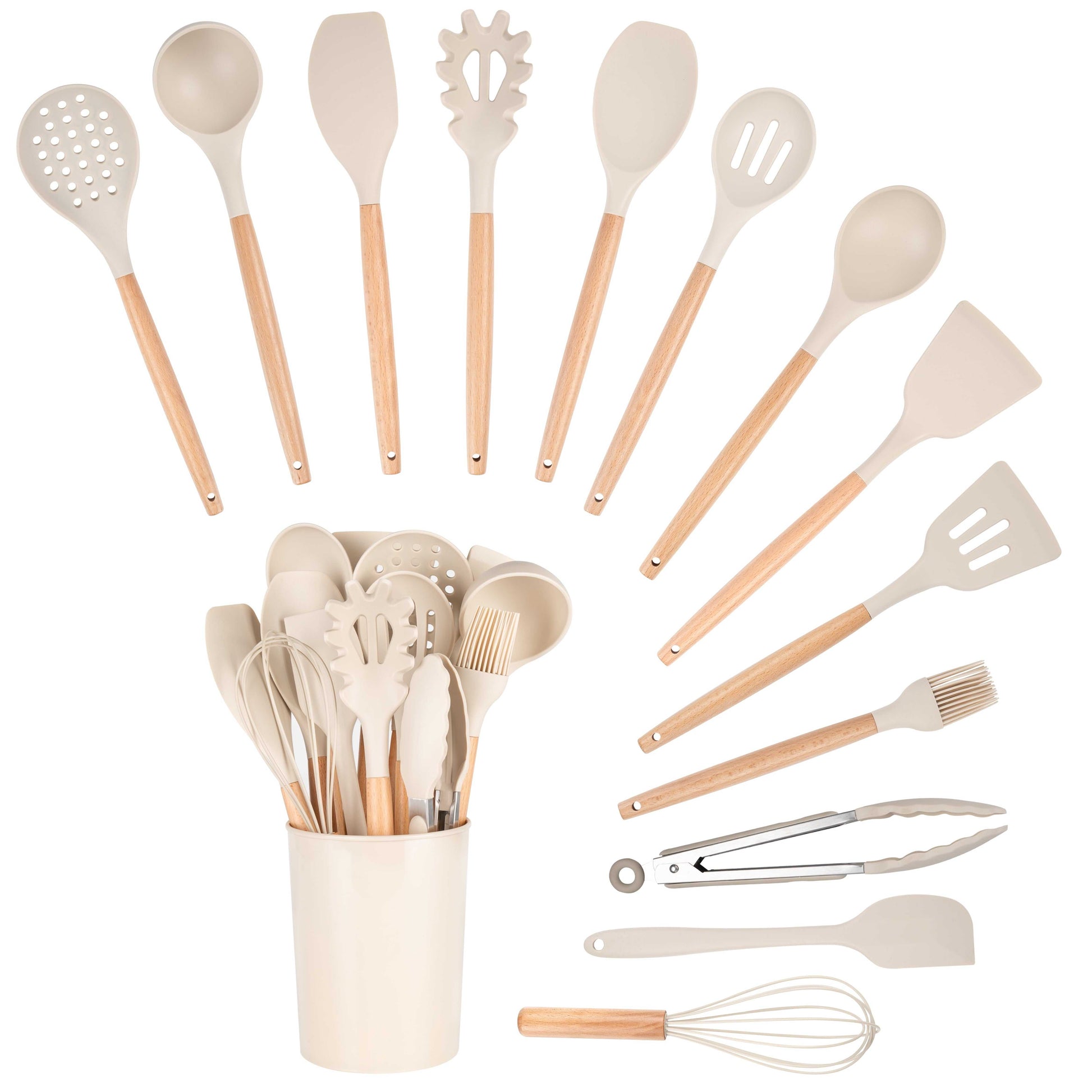 Mainstays kitchen Cooking Utensil Set with Caddy makes cooking easier