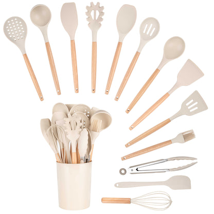 Mainstays kitchen Cooking Utensil Set with Caddy makes cooking easier