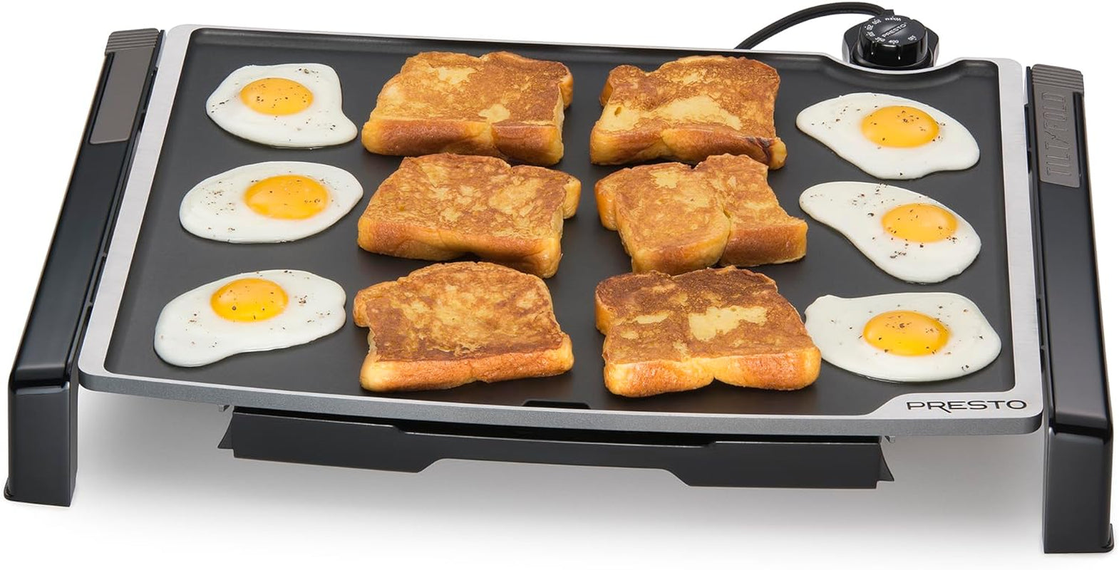 XL 07073 Electric Tilt-N-Fold Griddle, 19", Black