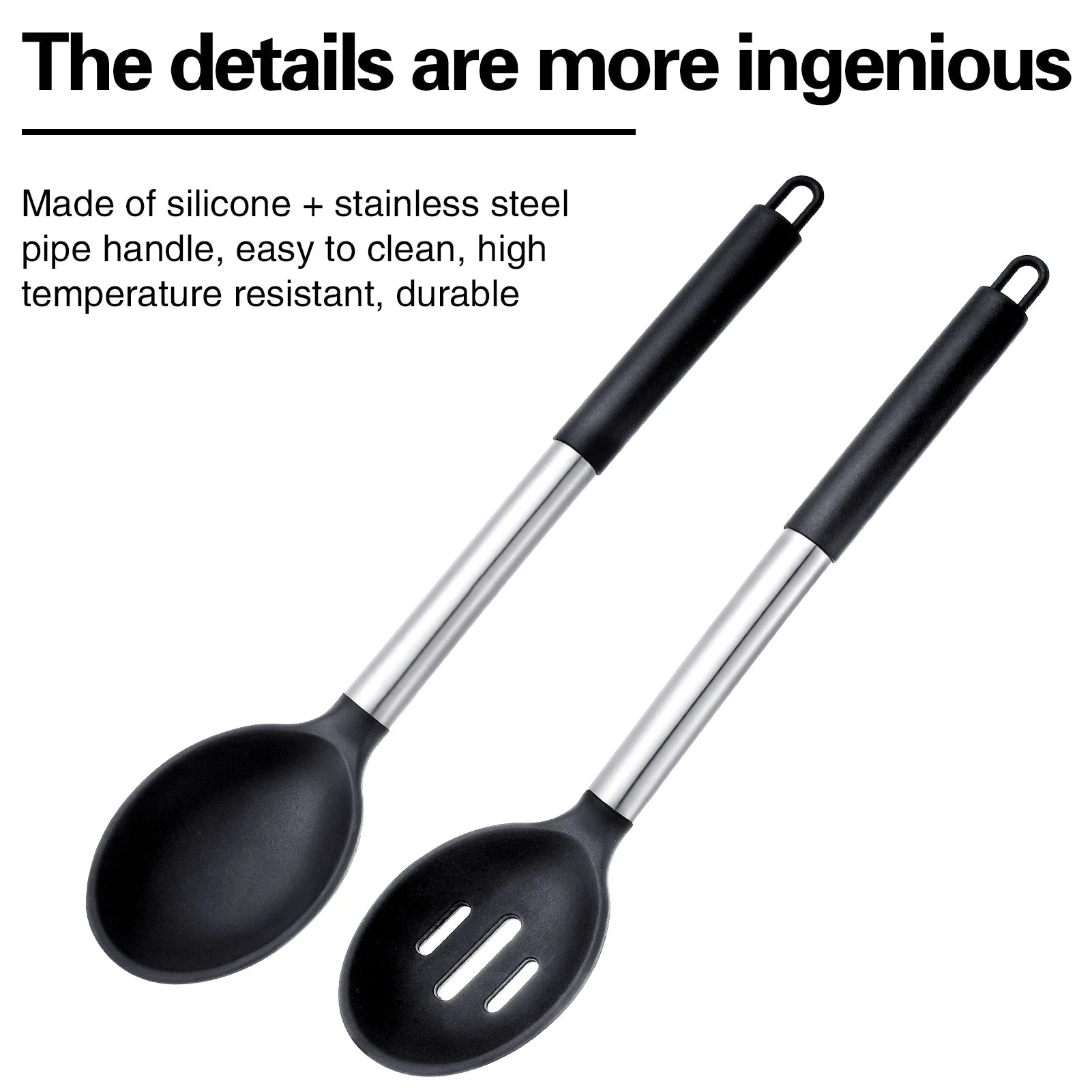 Pcs Heat Resistant Silicone Cooking Spoons a soup spoon in the kitchen