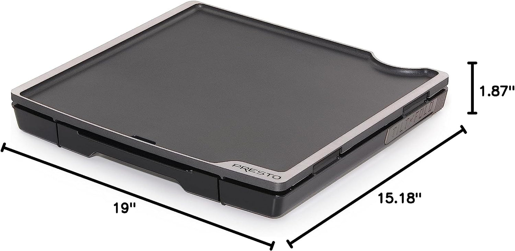 XL 07073 Electric Tilt-N-Fold Griddle, 19", Black
