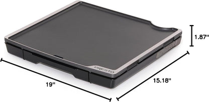 XL 07073 Electric Tilt-N-Fold Griddle, 19", Black