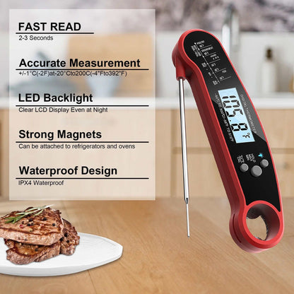 Digital Meat Thermometer Instant Read Food for BBQ Grilling Cooking
