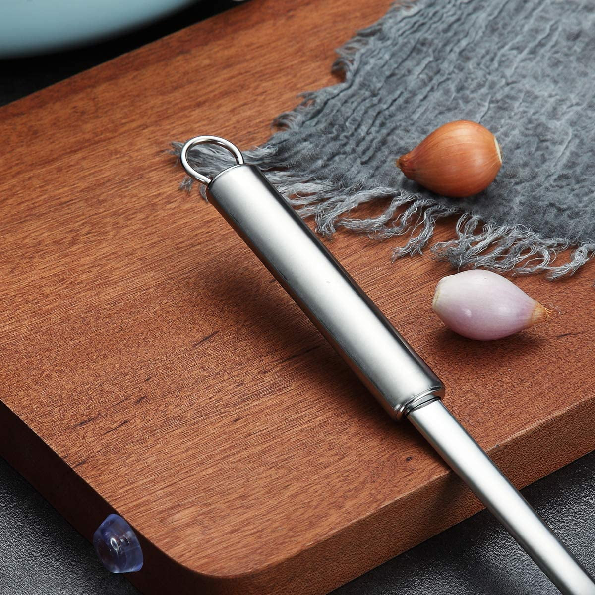 Kitchen Skimmer, Stainless Steel Strainer Spoon, Metal Slotted Cooking Skimmer for Cooking