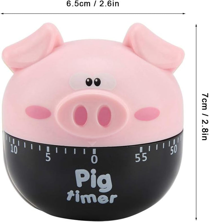 Cute Cartoon Pig Kitchen Timer Cooking Timer Cooking Mechanical Home Decor Counters for Cooking Timing Tool ()