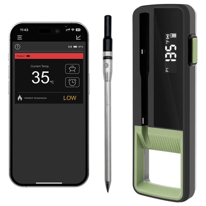 Upgrade Wireless Smart Meat Thermometer Probe Bluetooth Meat Thermo