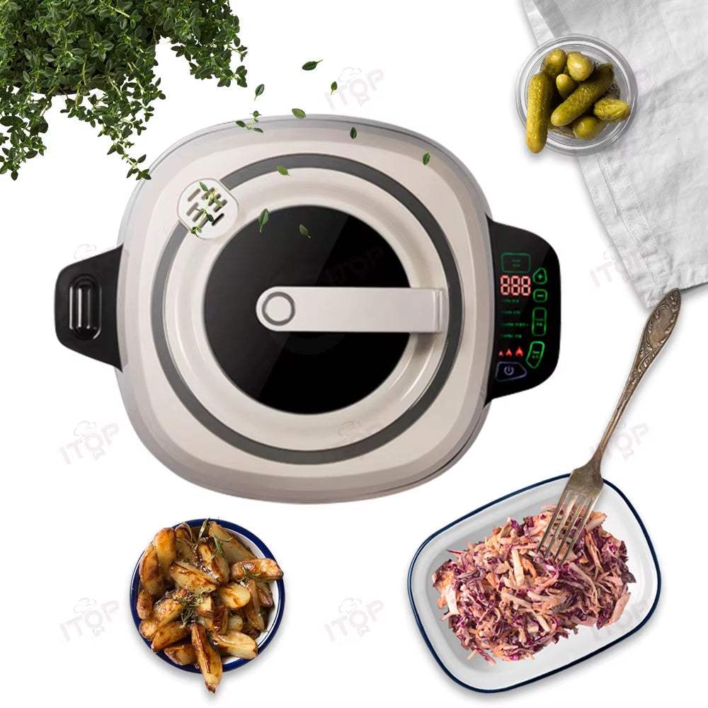 Multifunctional Cooking Machine Home Commercial Drum Type Cooking Pot Fully Automatic Intelligent Cooking Robot 110V 220V