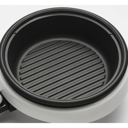 Super Pot 3-In-1 10 In. White Indoor Grill with Lid