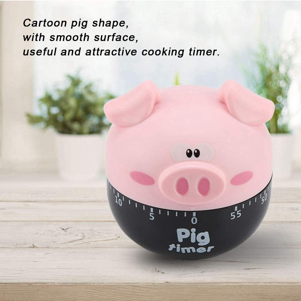 Cute Cartoon Pig Kitchen Timer Cooking Timer Cooking Mechanical Home Decor Counters for Cooking Timing Tool ()