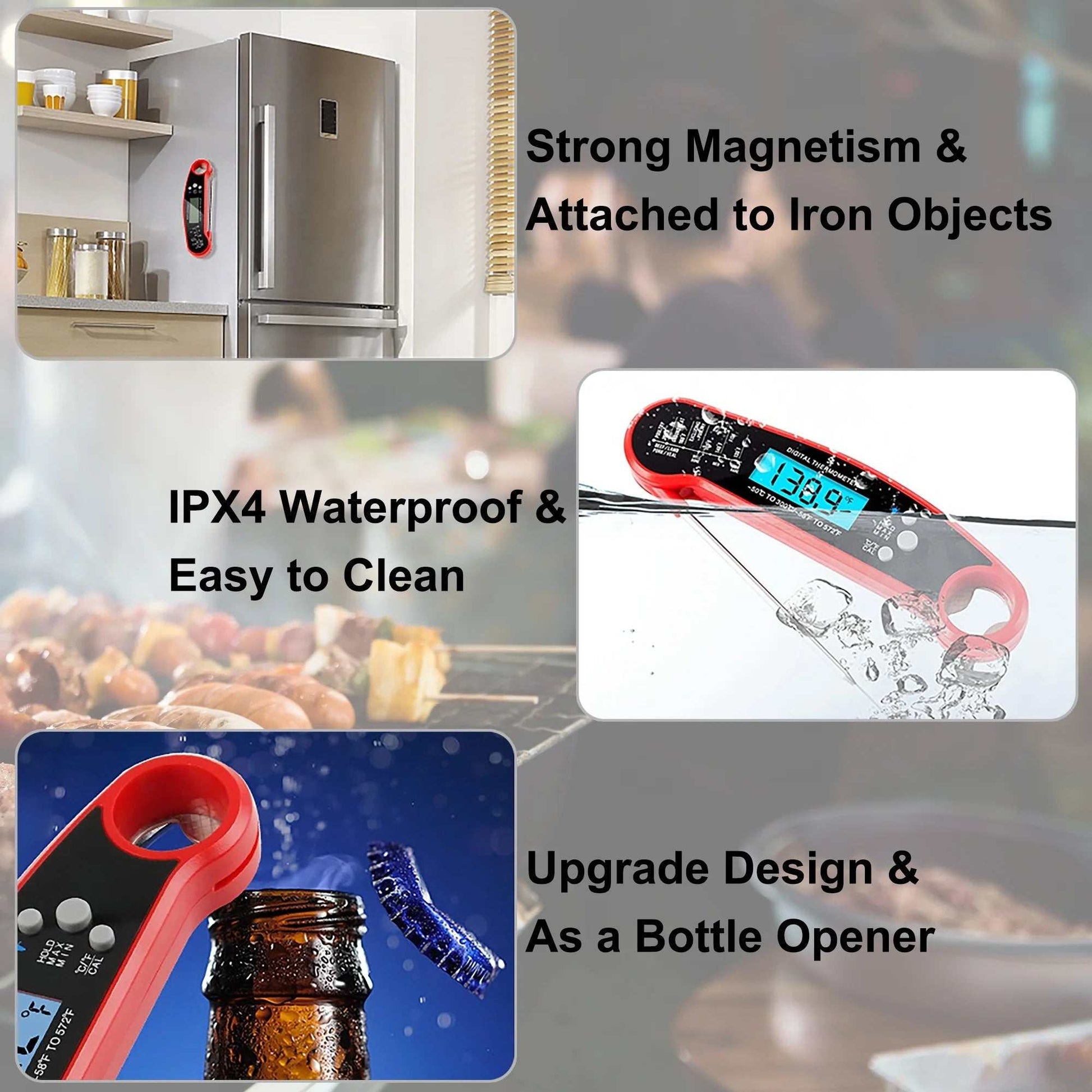 Digital Meat Thermometer Instant Read Food for BBQ Grilling Cooking