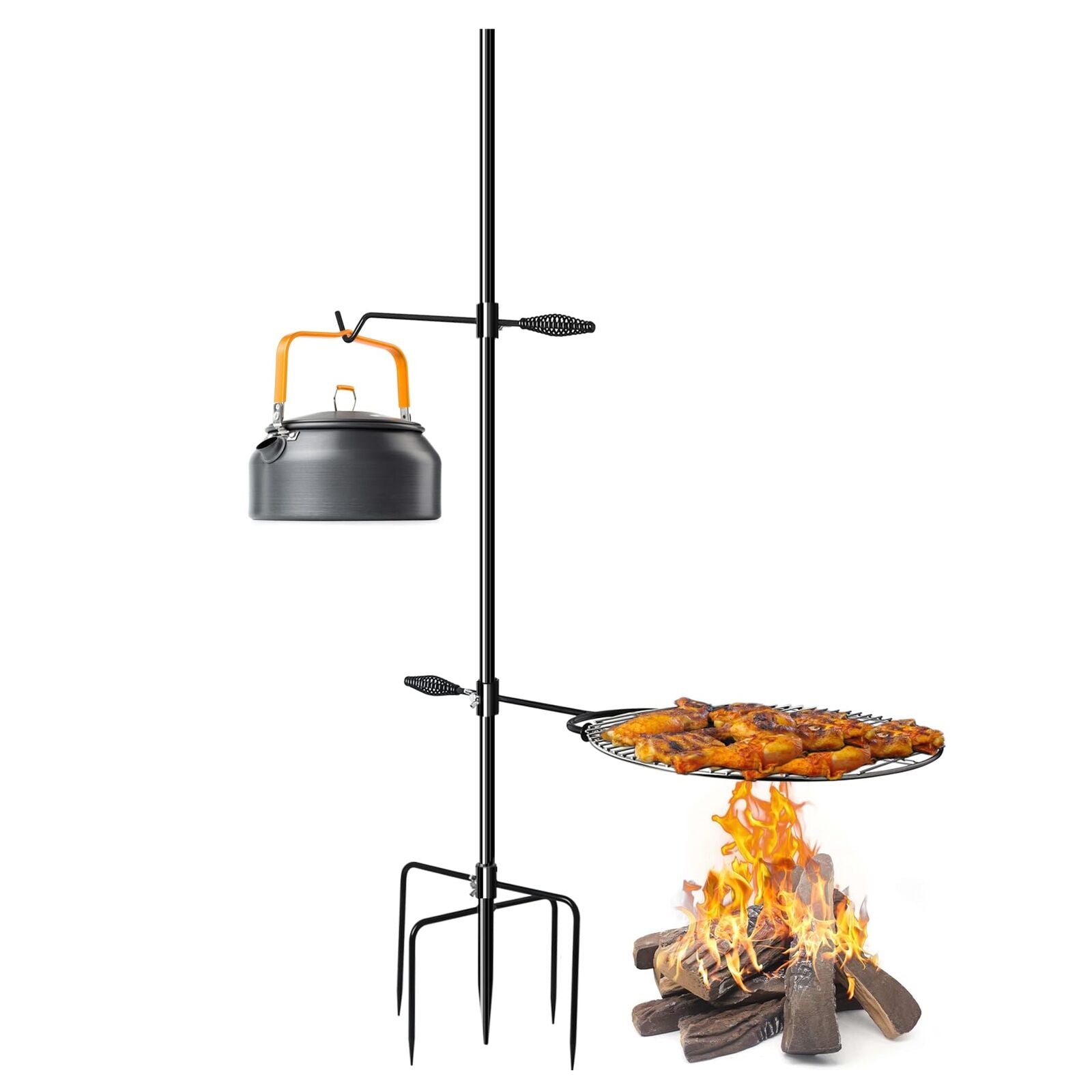 Swivel Campfire Grill Grate with Kettle Hook eBayCampfire Grill steel