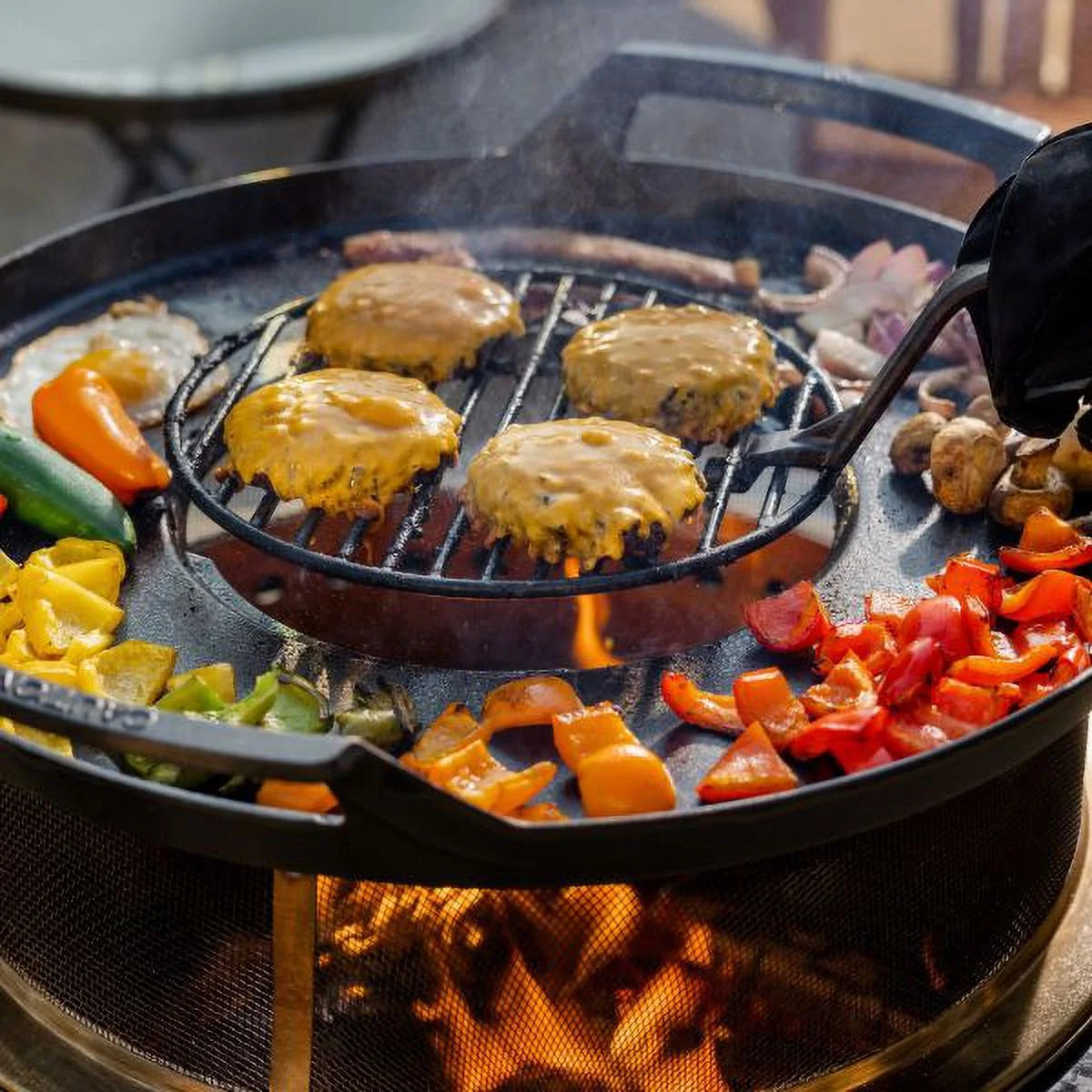 Inch Brand Metal smokeless Fire Pit Griddle smokeless Brand fire pit