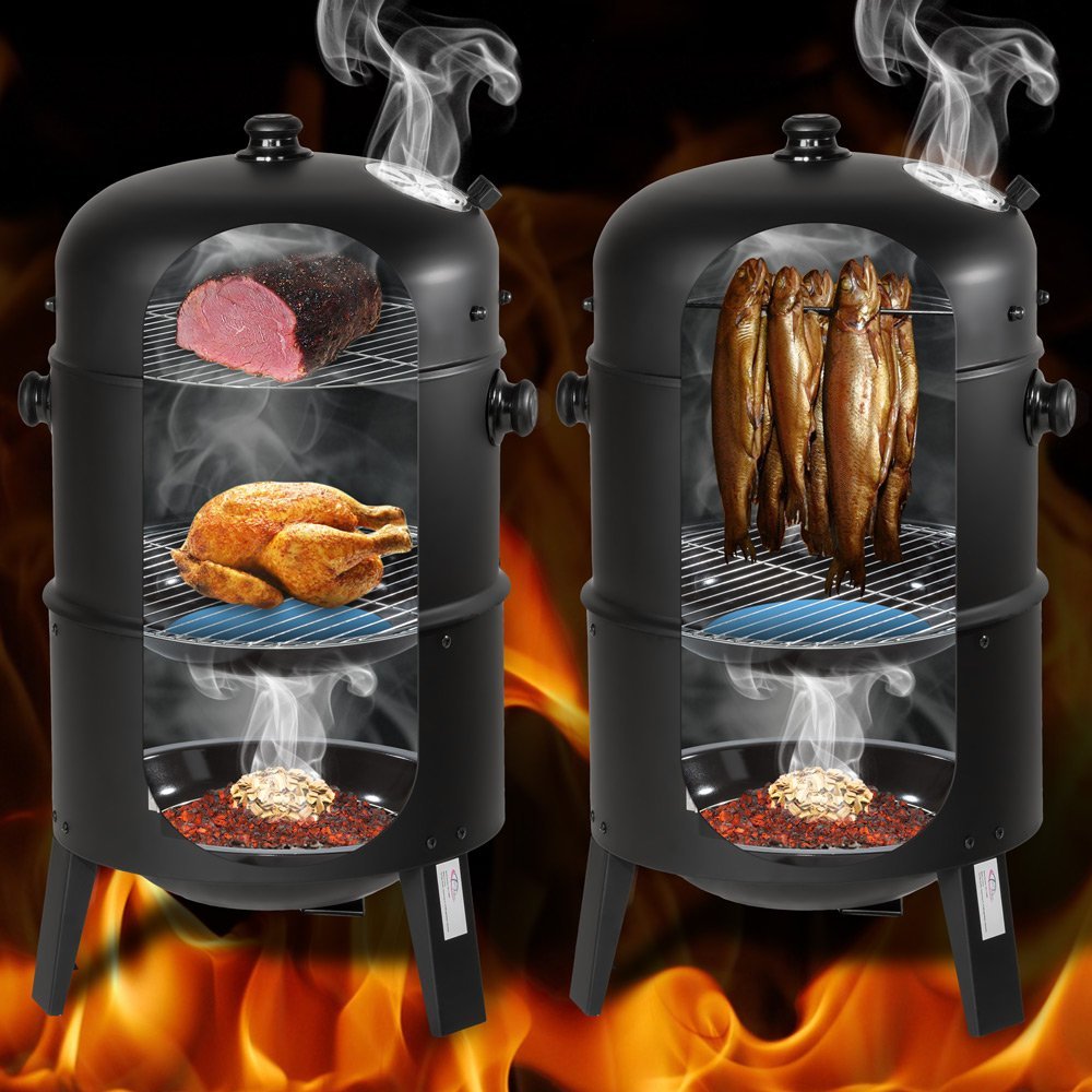 Charcoal Grill traditional vertical smoker rust resistant finish