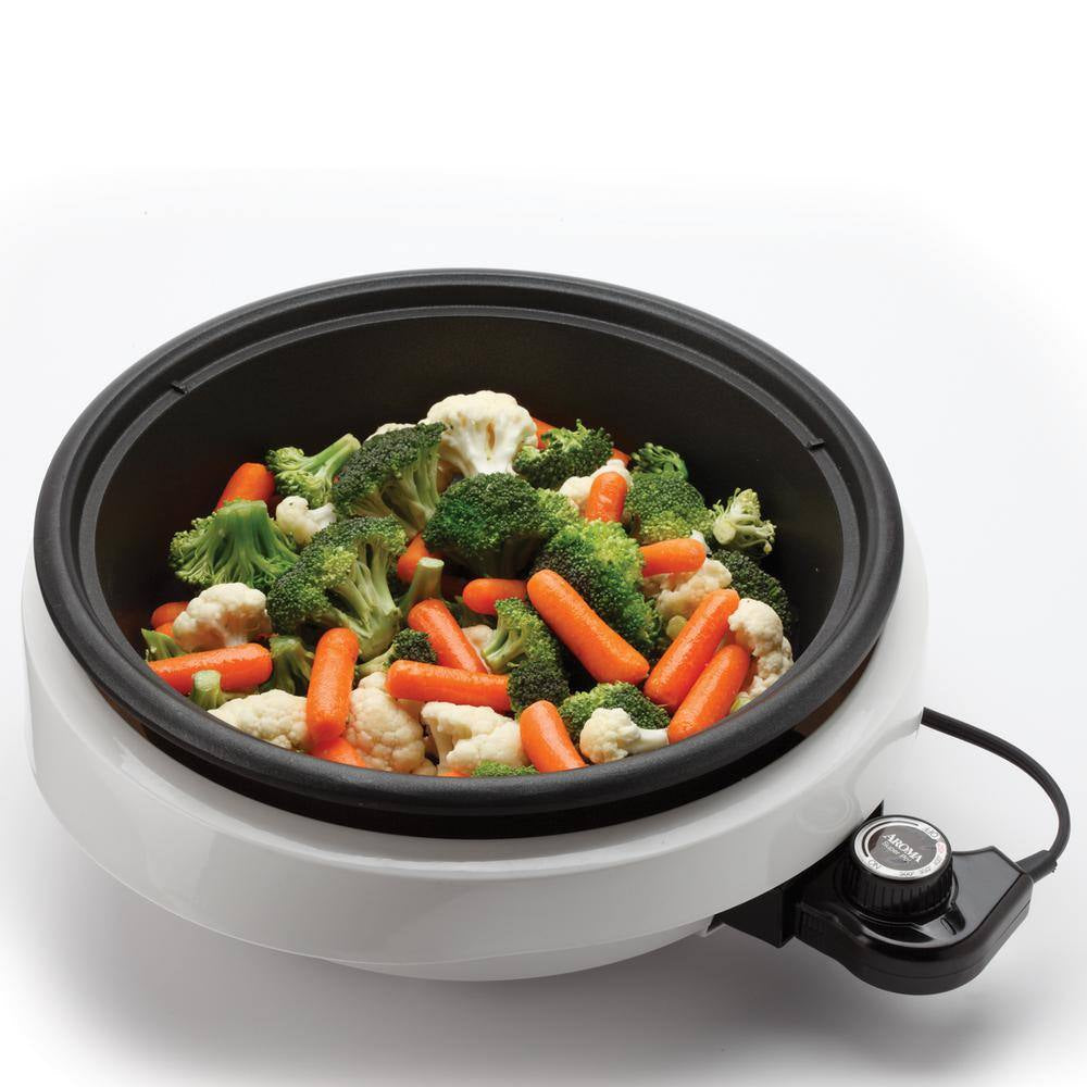 Super Pot 3 In 1 10 In White Indoor Grill with Lid