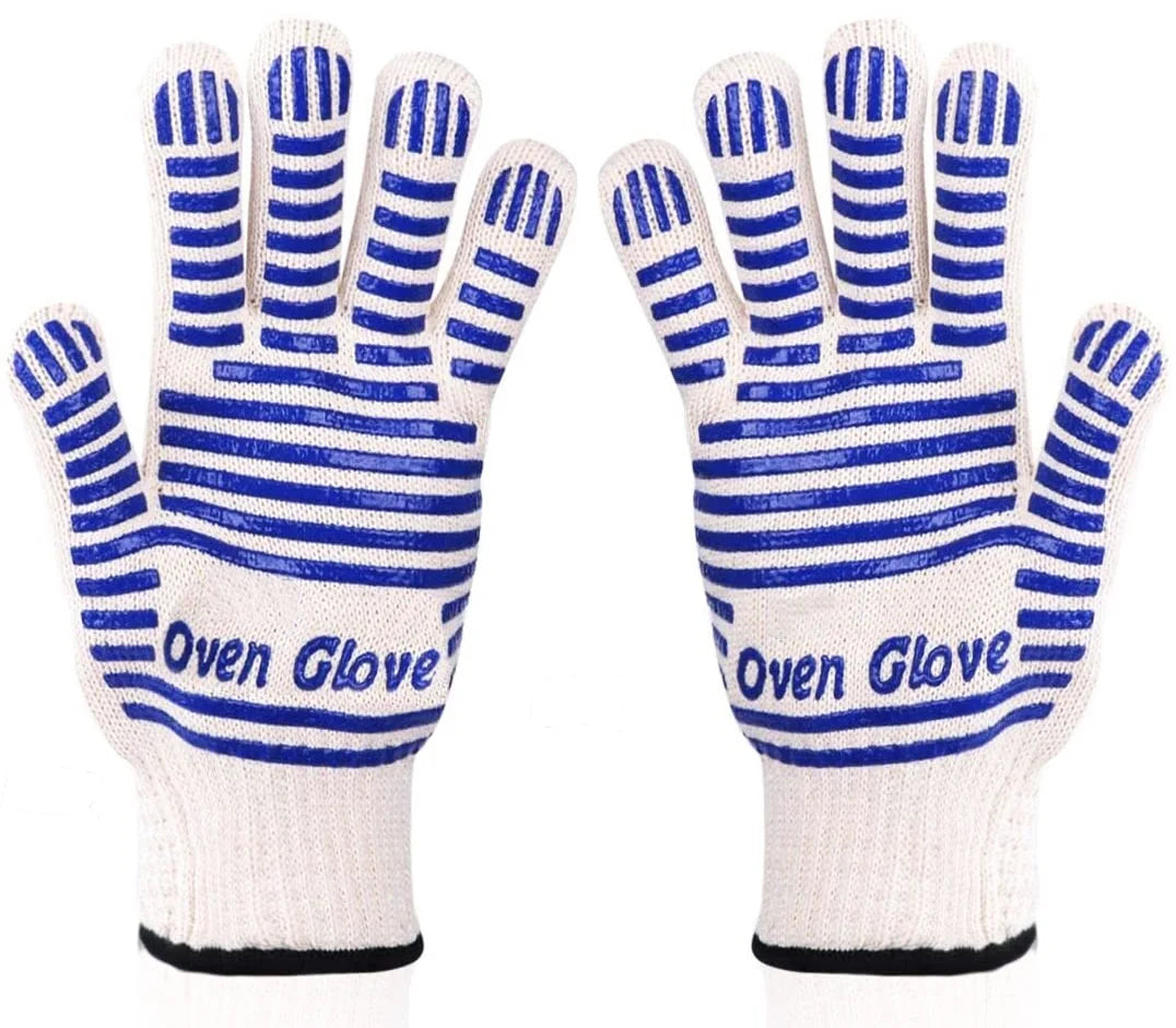 Professional Long Wrist Protect Oven Gloves, Heat Resistant Grill Gloves, Non-Slip Cooking Gloves, Cooking Barbecue Gloves Kitchen Mitts,Cooking Barbecue Gloves Kitchen Mitts