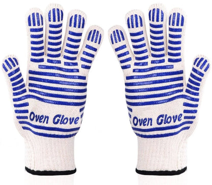 Professional Long Wrist Protect Oven Gloves, Heat Resistant Grill Gloves, Non-Slip Cooking Gloves, Cooking Barbecue Gloves Kitchen Mitts,Cooking Barbecue Gloves Kitchen Mitts