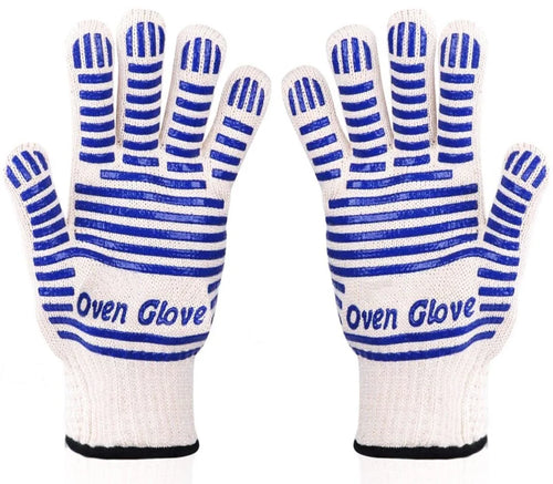 Professional Long Wrist Protect Oven Gloves, Heat Resistant Grill Gloves, Non-Slip Cooking Gloves, Cooking Barbecue Gloves Kitchen Mitts,Cooking Barbecue Gloves Kitchen Mitts