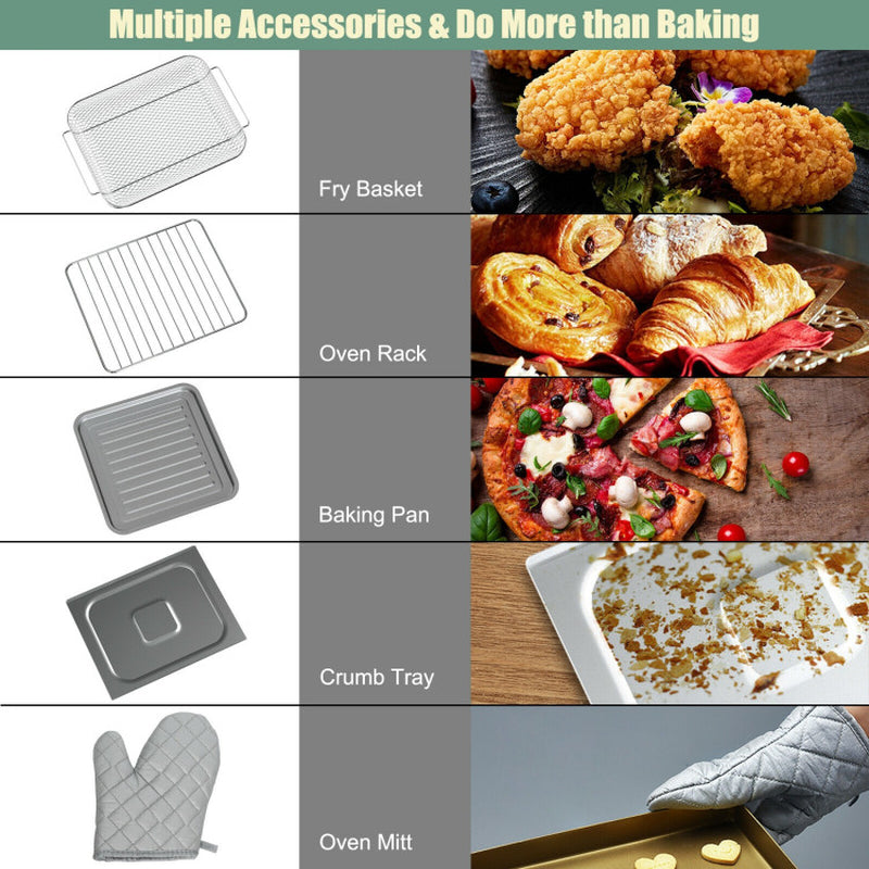 Qt Convection Air Fryer Toaster Oven 7 in 1 Versatile Air Fryer Oven
