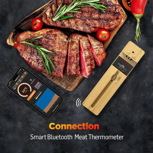 Smart Blue Meat Thermometer for Grill & Oven Cooking technology