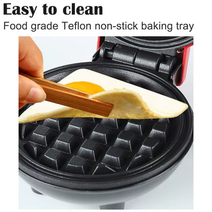 110V&220V Electric Mini Waffles Maker Machine Kitchen Cooking Appliance for Kids Breakfast Dessert Pot Small Fried Eggs