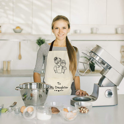 Engraved Kitchen Cooking Apron for Family Suitable different occasions