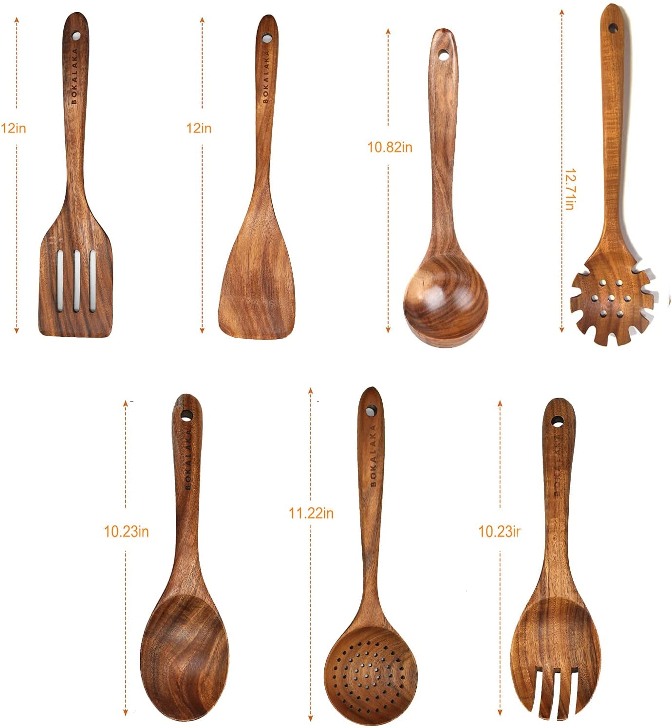 Piece Wooden Spoons for Cooking Wooden Utensils for Cooking