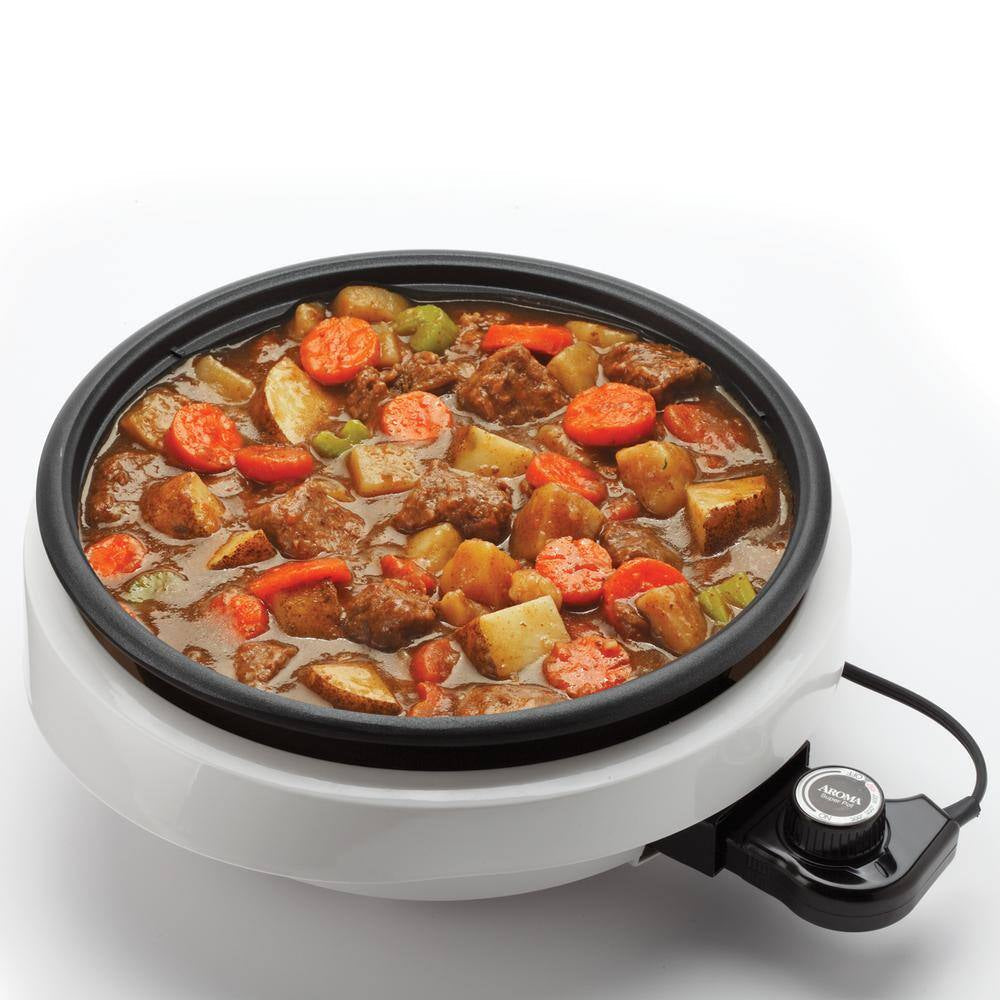Super Pot 3 In 1 10 In White Indoor Grill with Lid