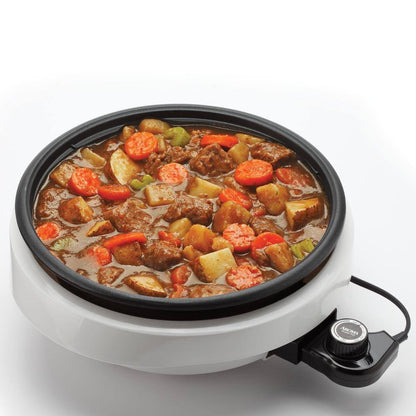 Super Pot 3 In 1 10 In White Indoor Grill with Lid