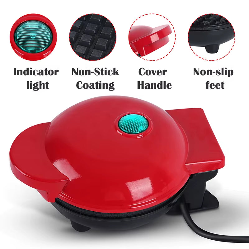 110V&220V Electric Mini Waffles Maker Machine Kitchen Cooking Appliance for Kids Breakfast Dessert Pot Small Fried Eggs